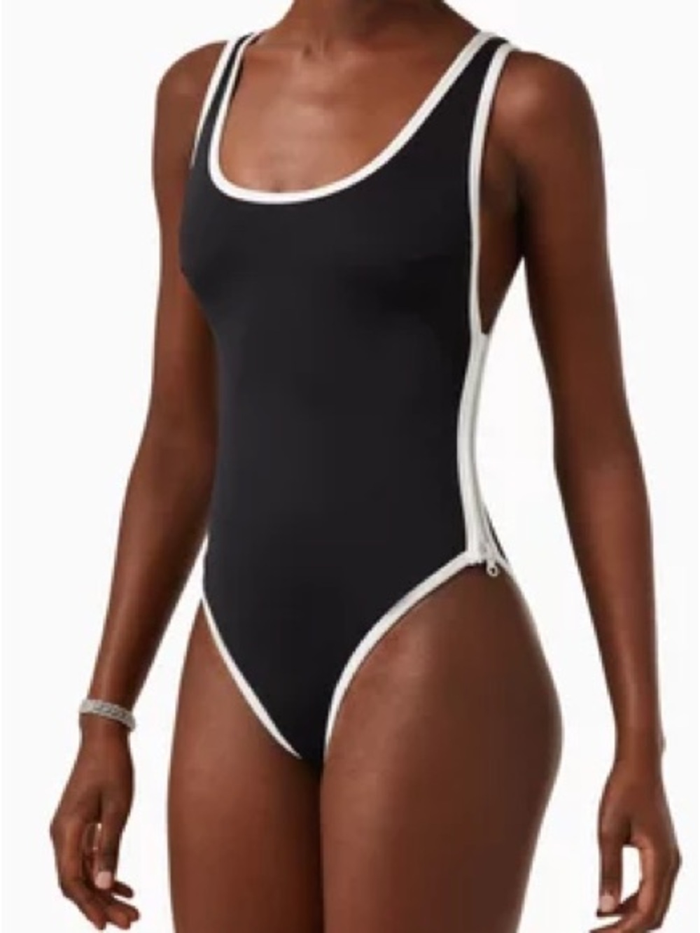 Good American Varsity Lay Out One-piece Swimsuit